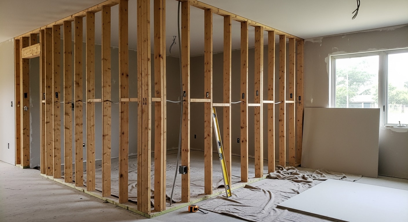 Interior design build-out in a Lakewood, Texas home showing custom finishes, updated lighting, and coordinated trim work.